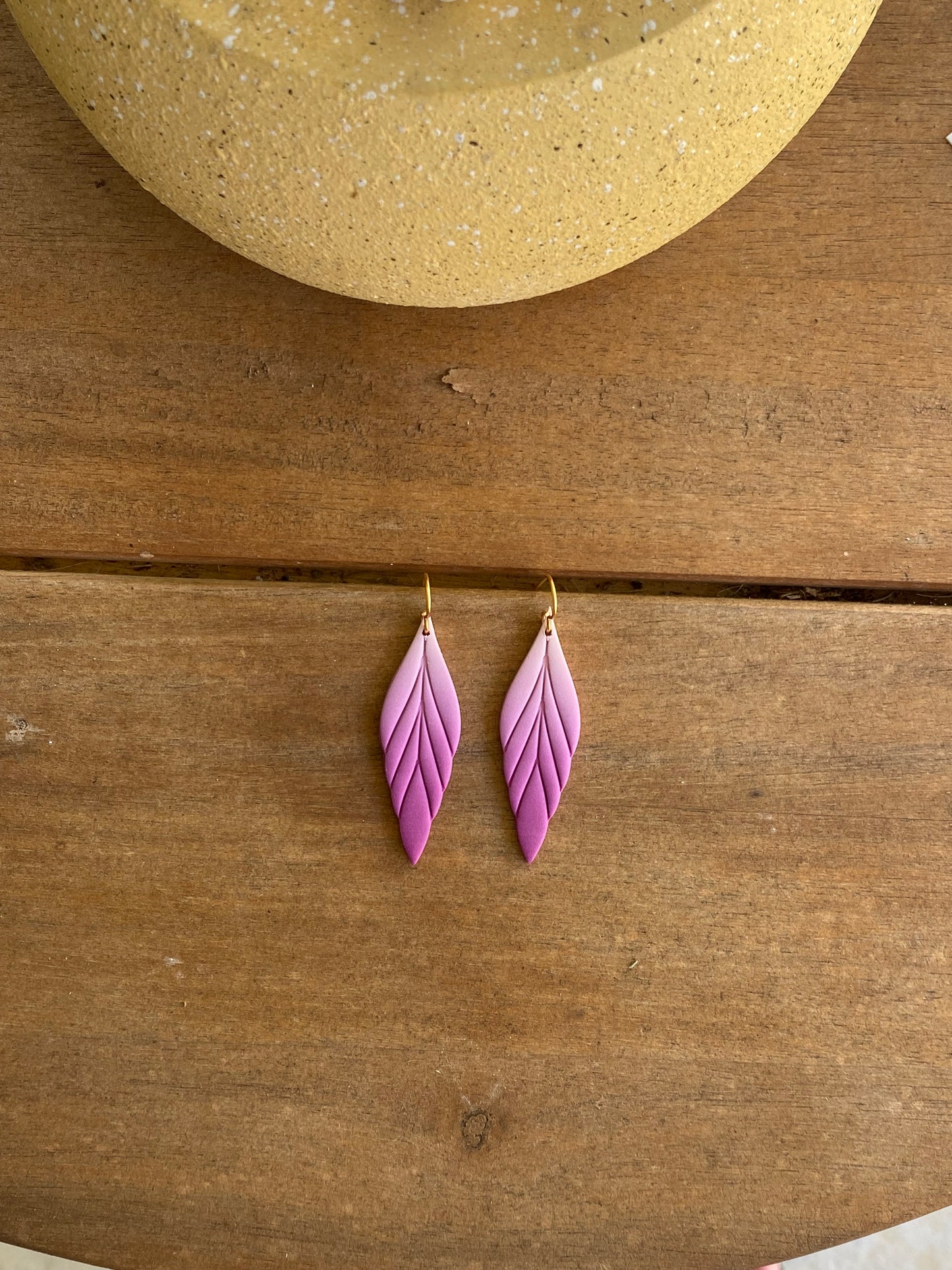 Long Ombré Leaves (Plum)