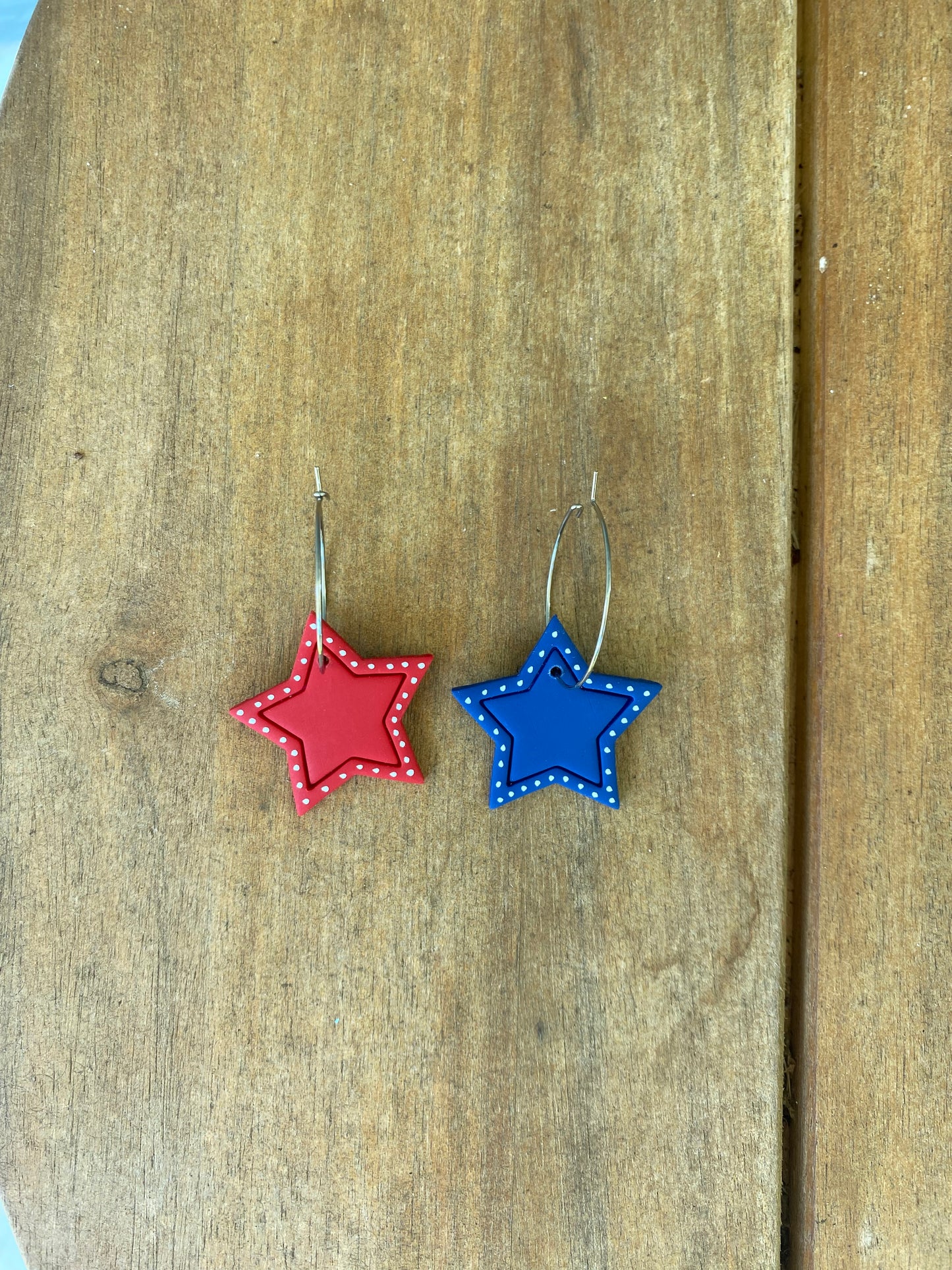 Red & Blue Star Hoops