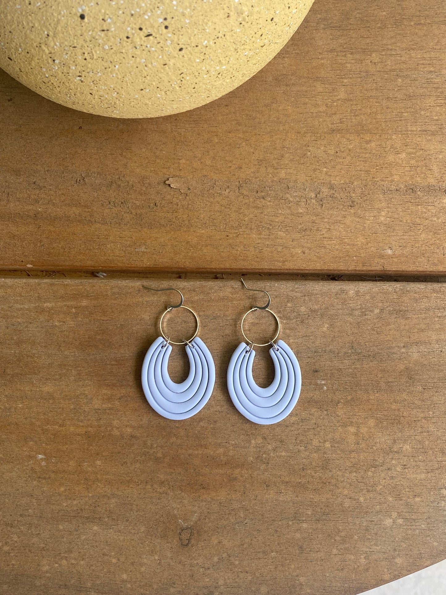 Blue Horseshoe Dangles