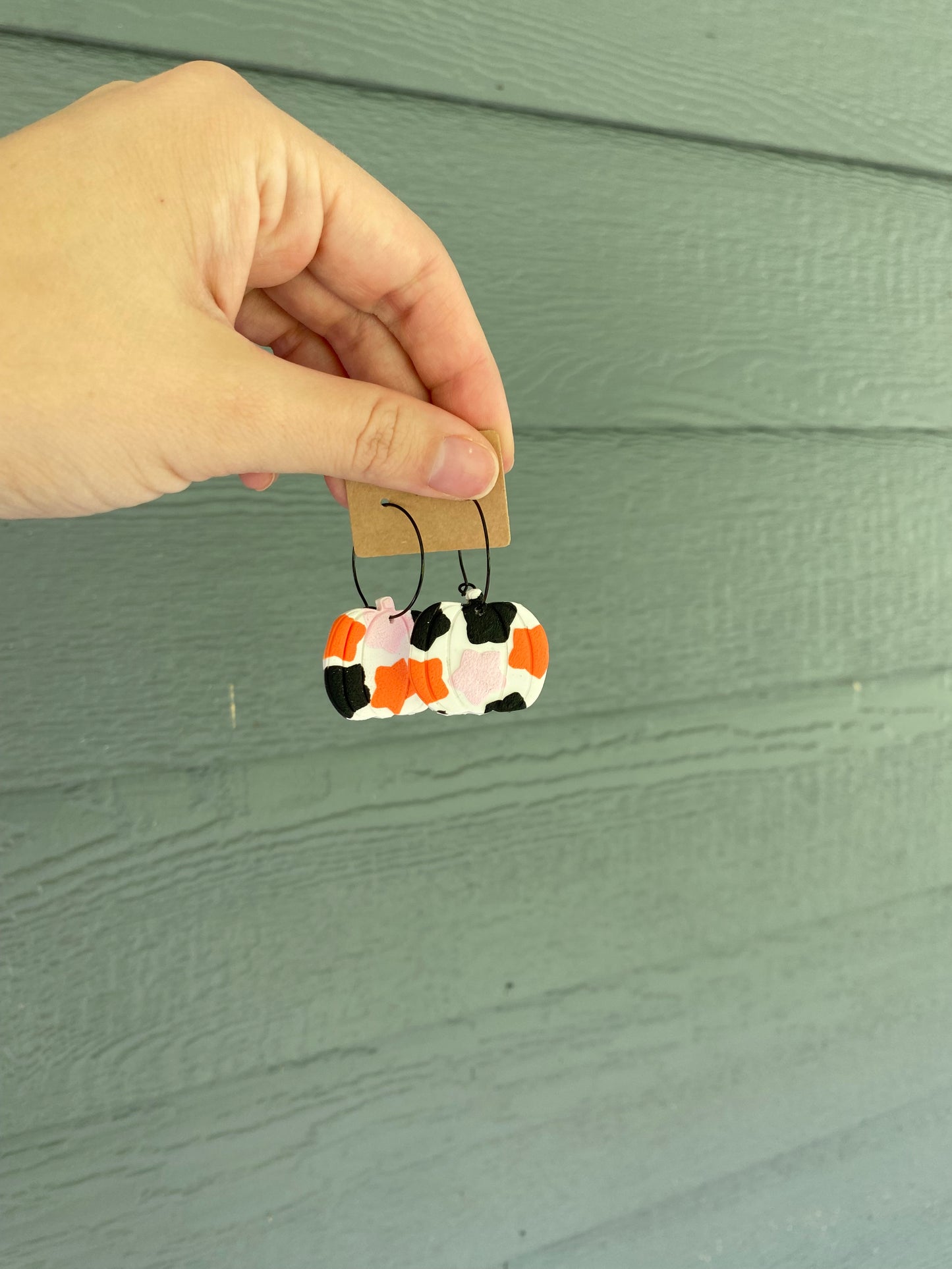 Large Bright Pumpkin Hoops