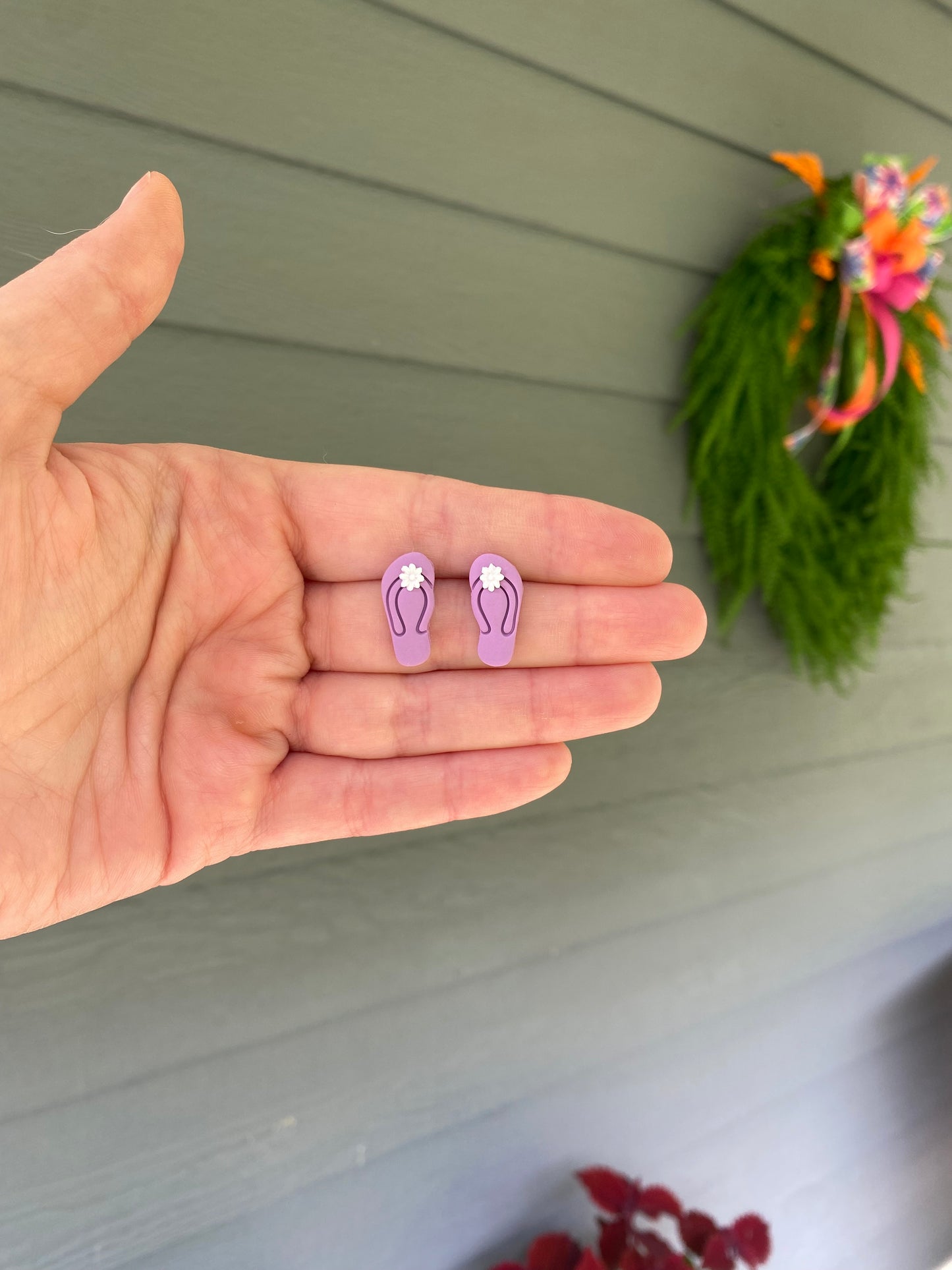 Purple Flip Flop Studs (2 Sizes)