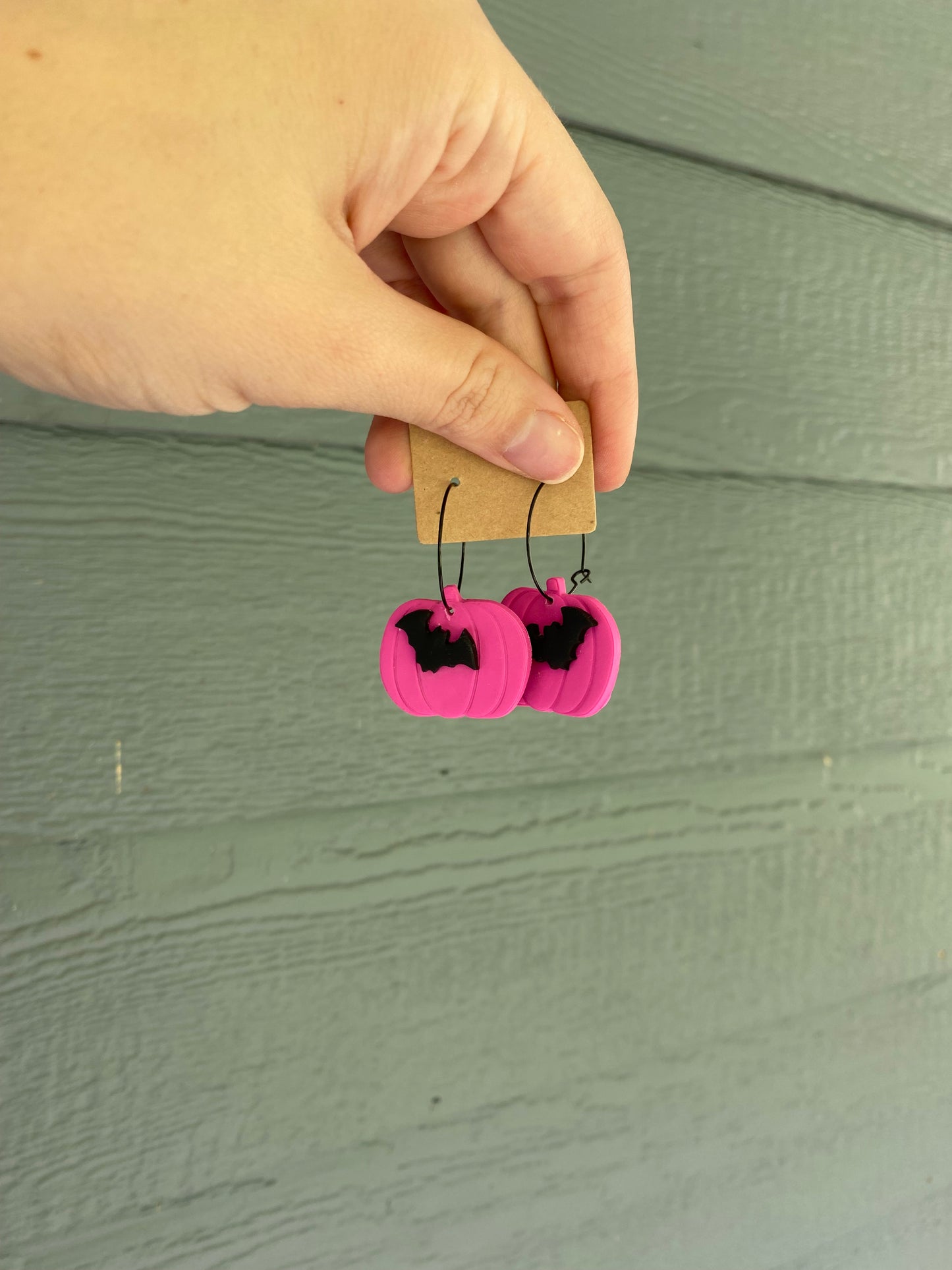 Large Bright Pumpkin Hoops