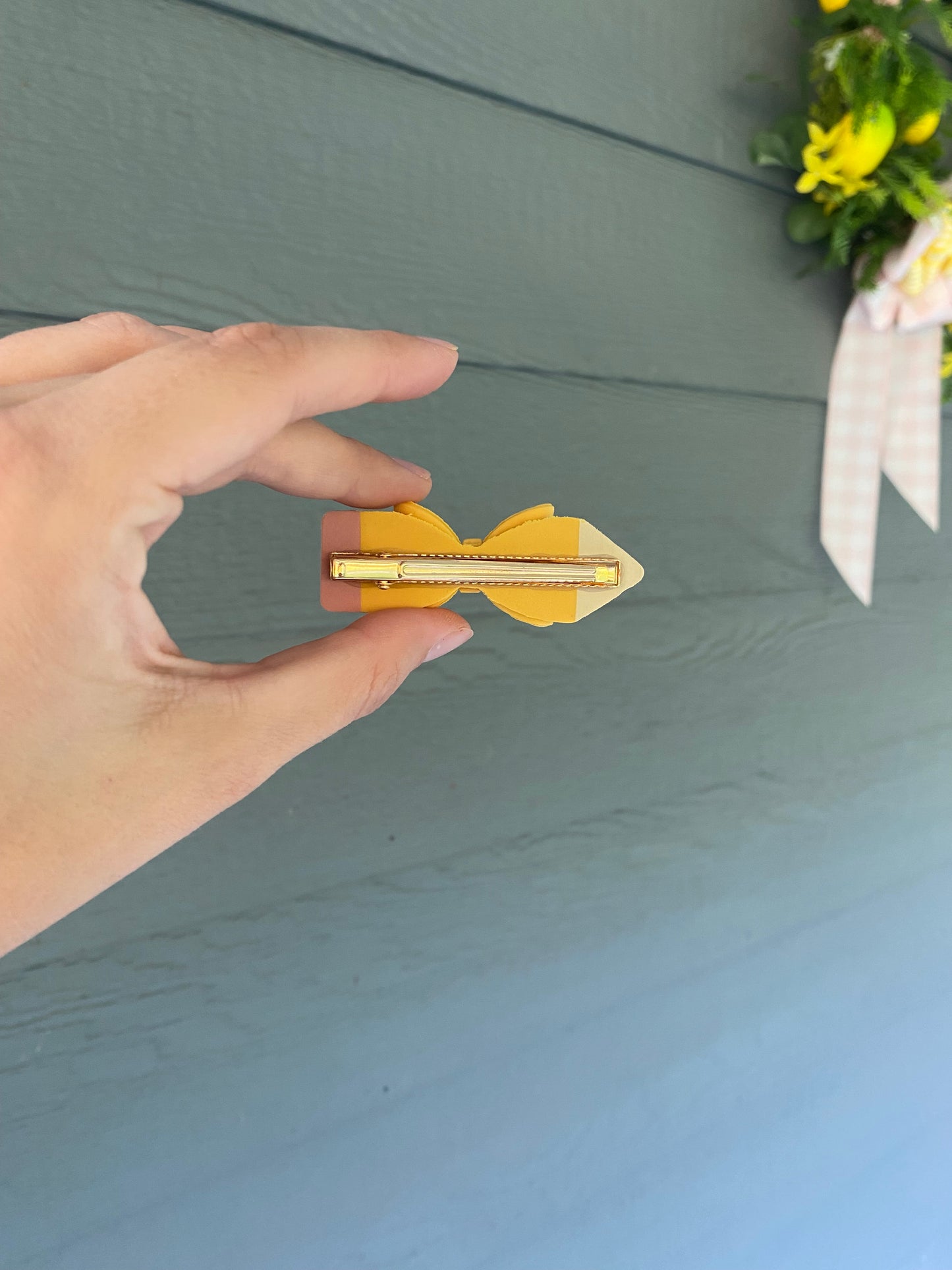 Pencil Bow Hair Clip