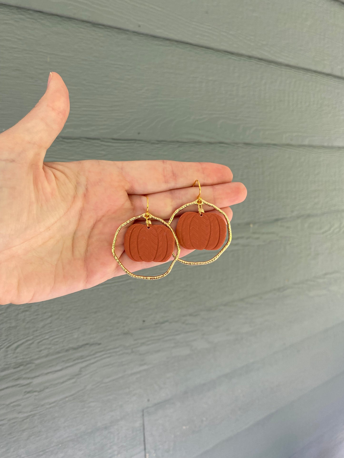 Pumpkin Circle Dangles