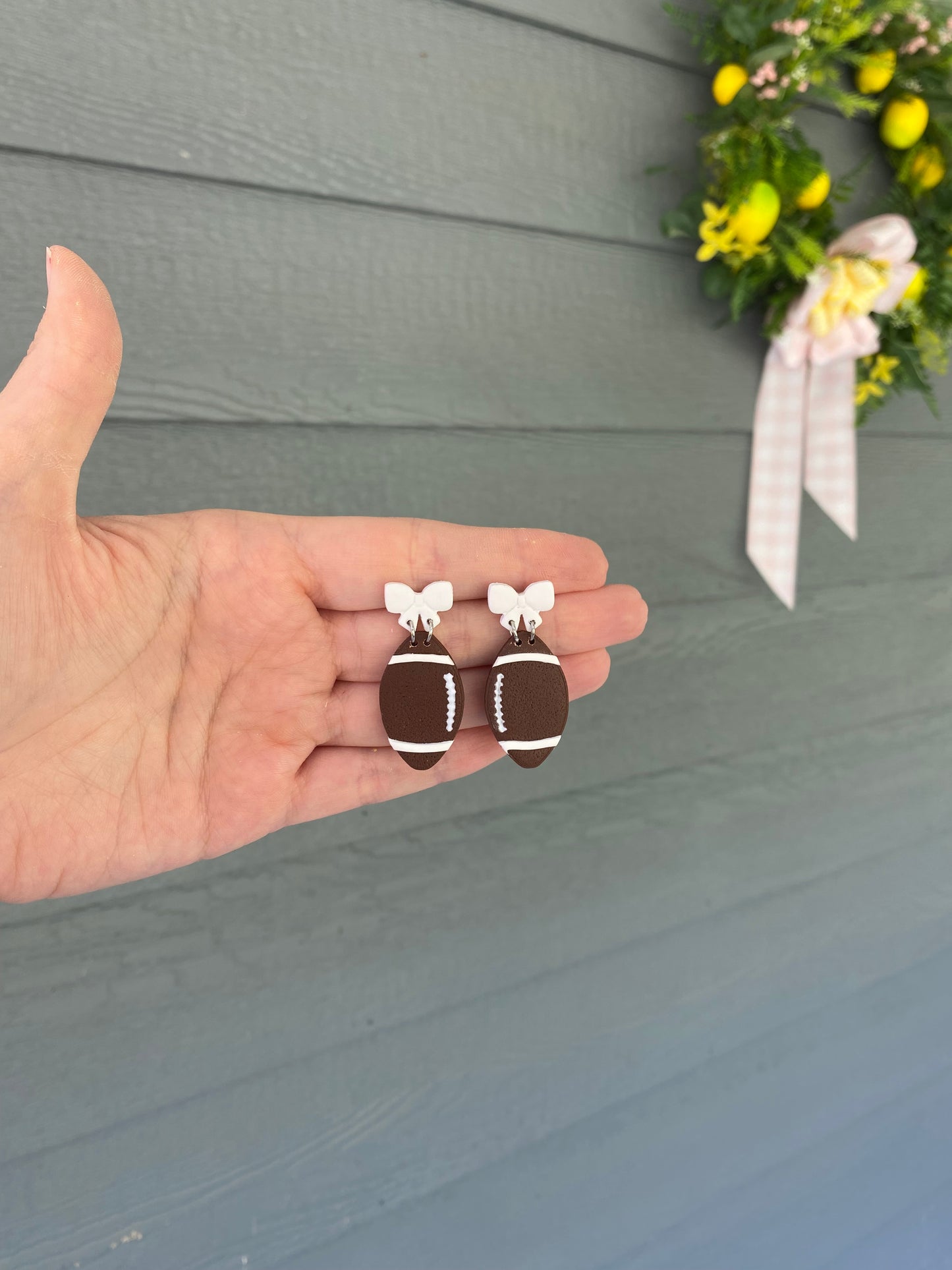 Football Bow Dangles