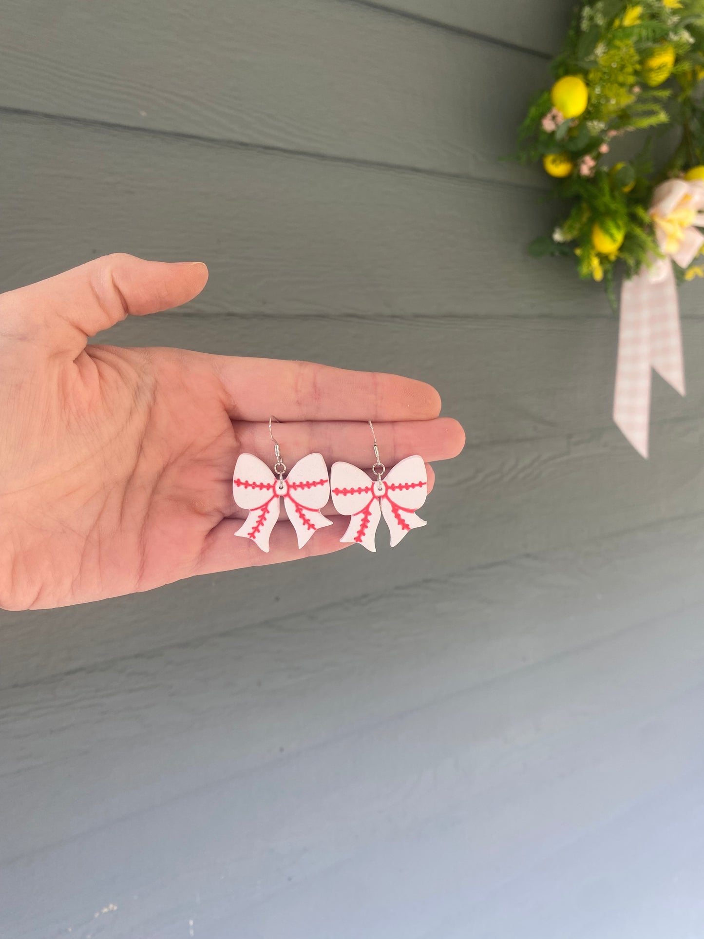 Baseball Bow Dangles