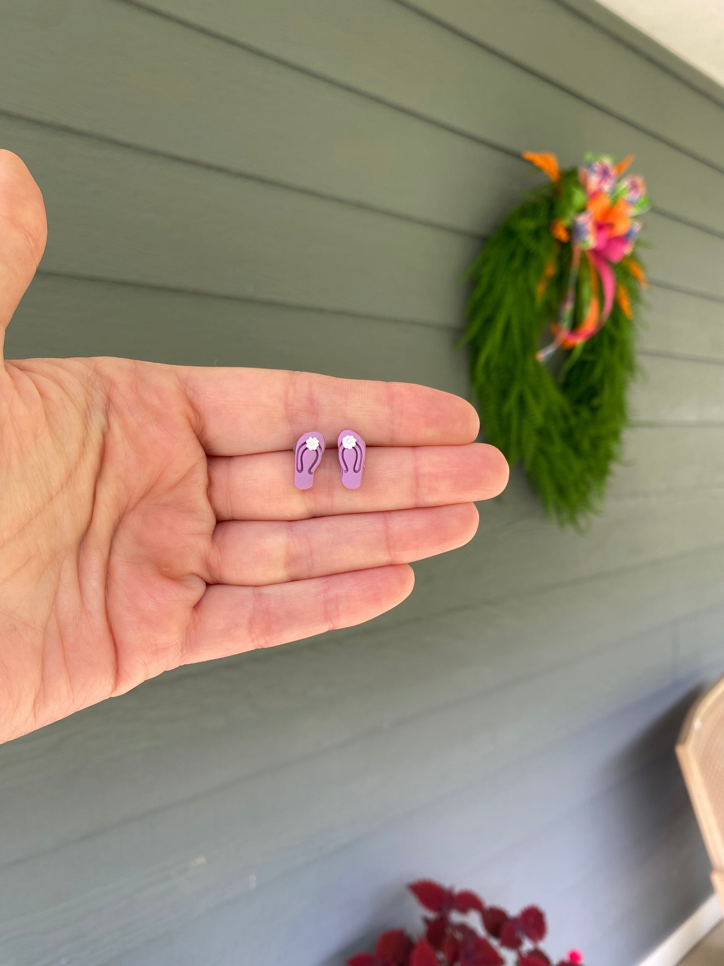 Purple Flip Flop Studs (2 Sizes)