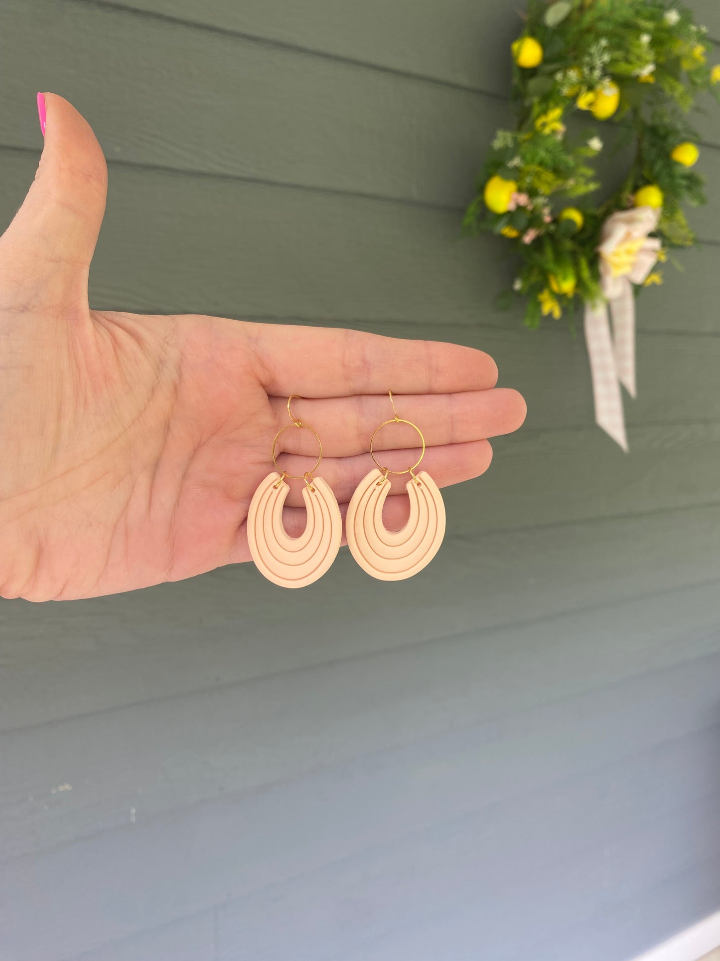 Yellow Horseshoe Dangles