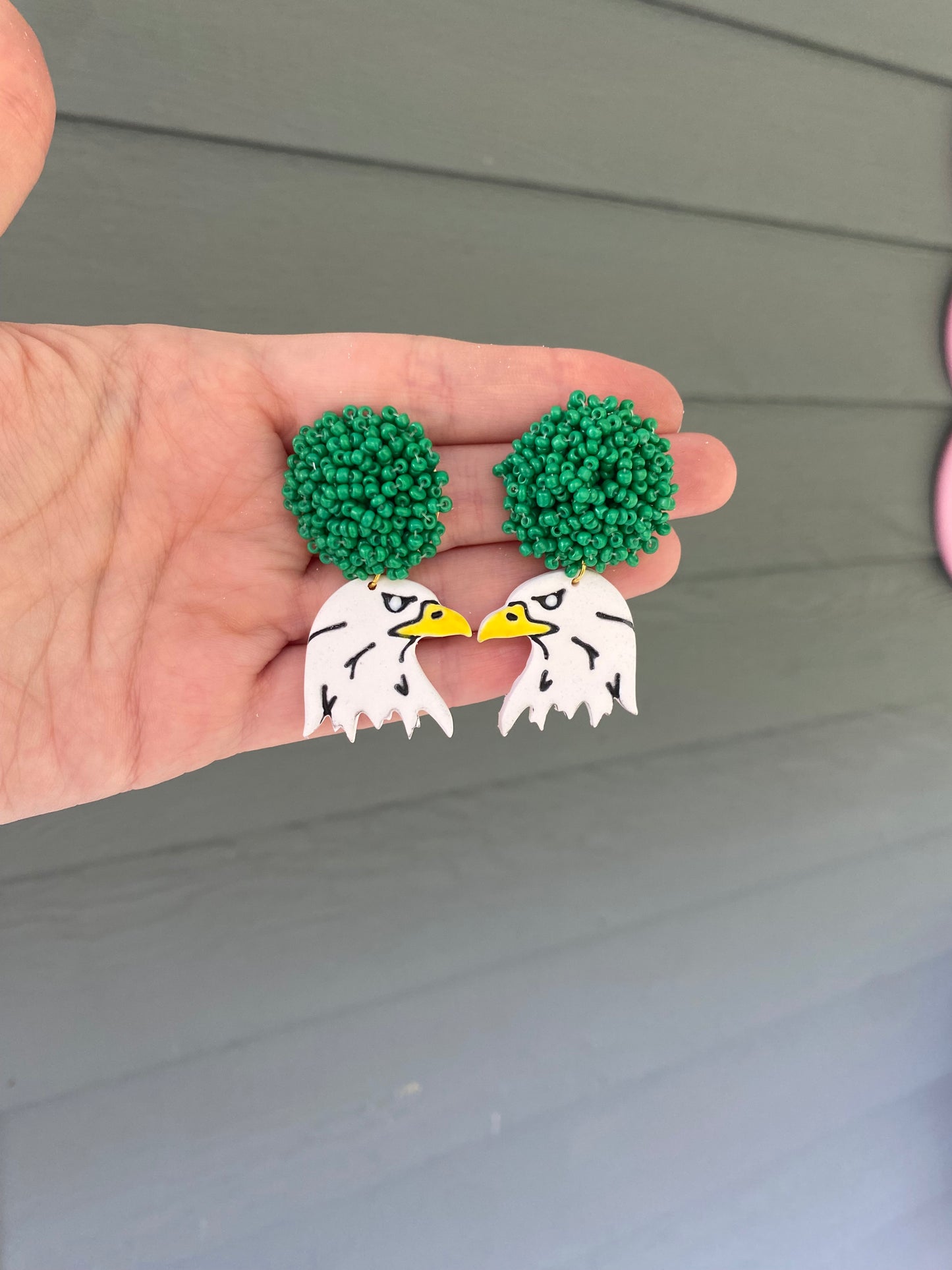 Beaded Eagles Earrings