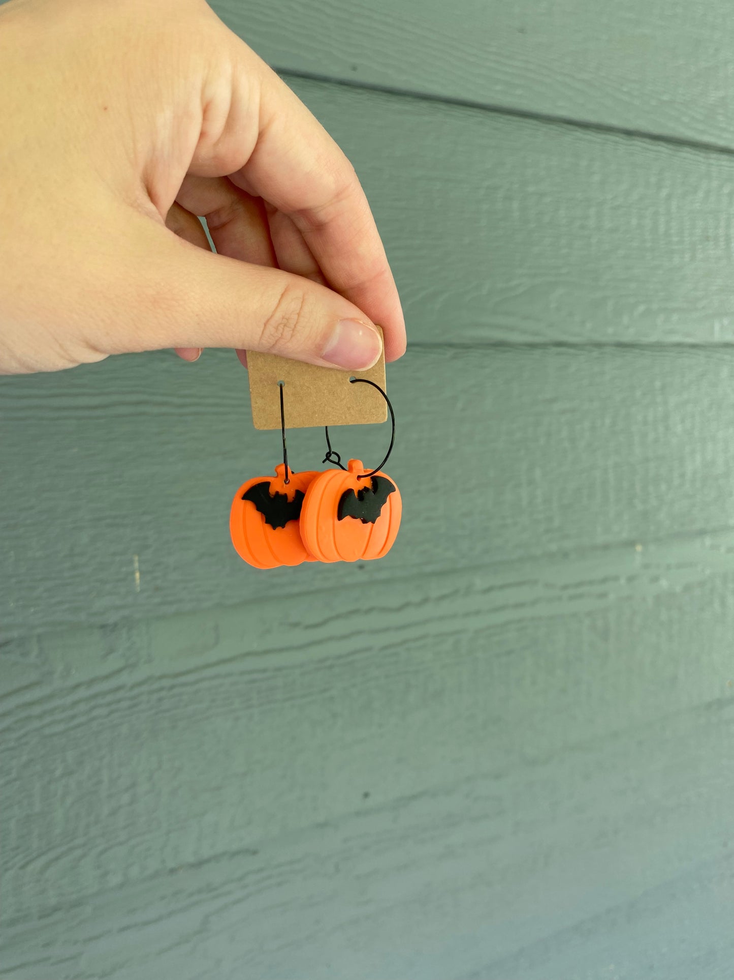 Large Bright Pumpkin Hoops