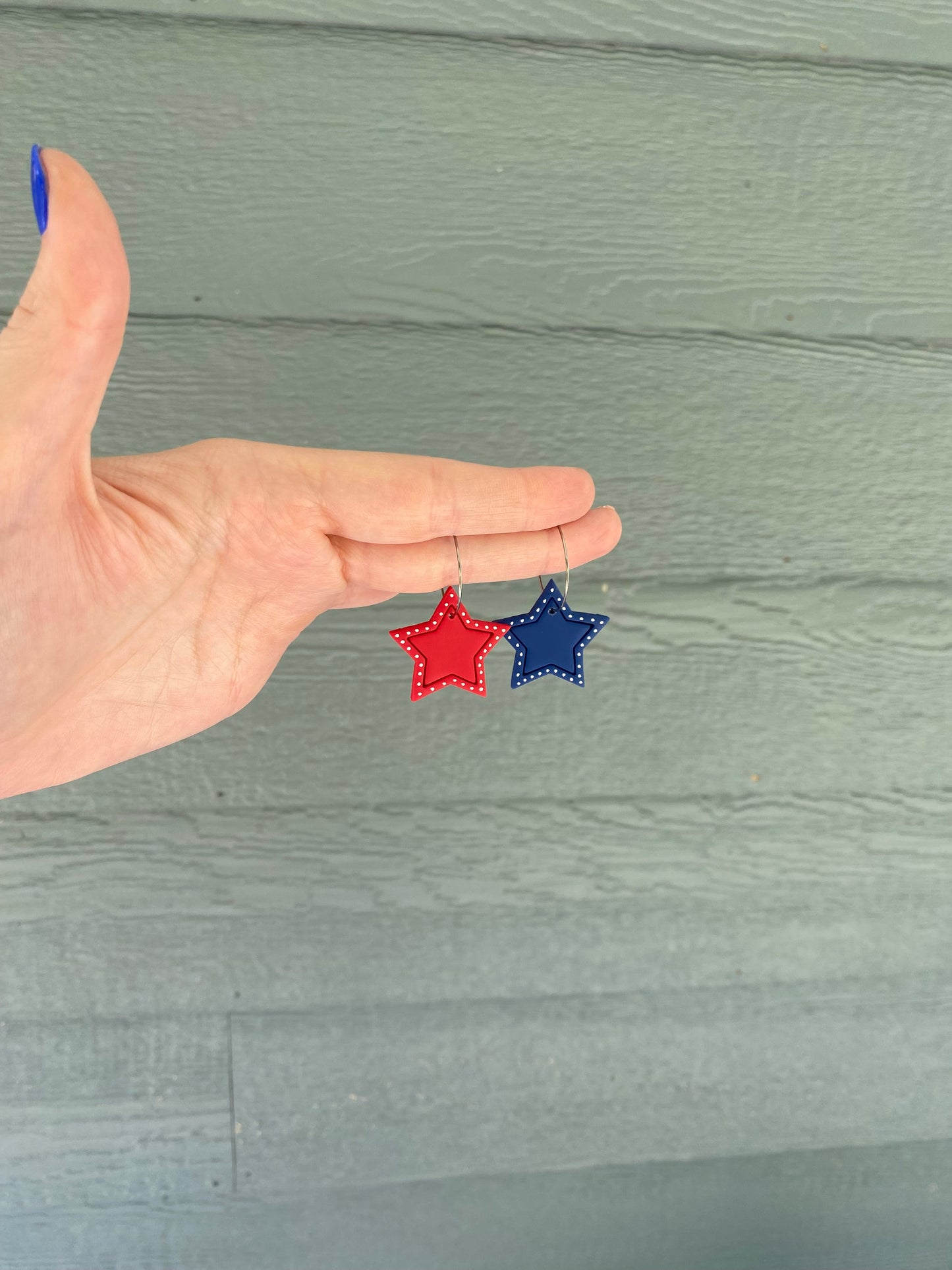Red & Blue Star Hoops