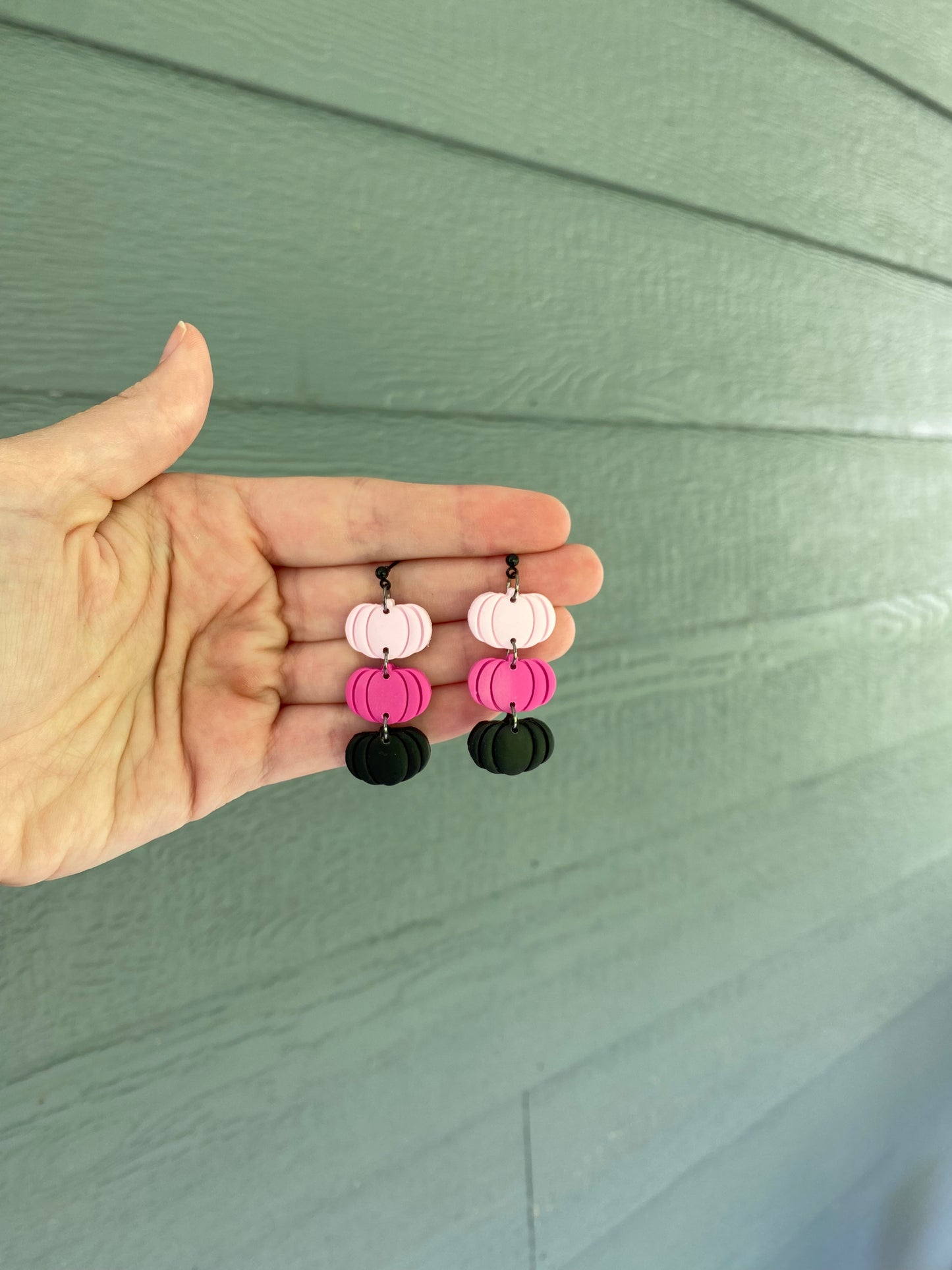 Pink & Black Pumpkin Trio