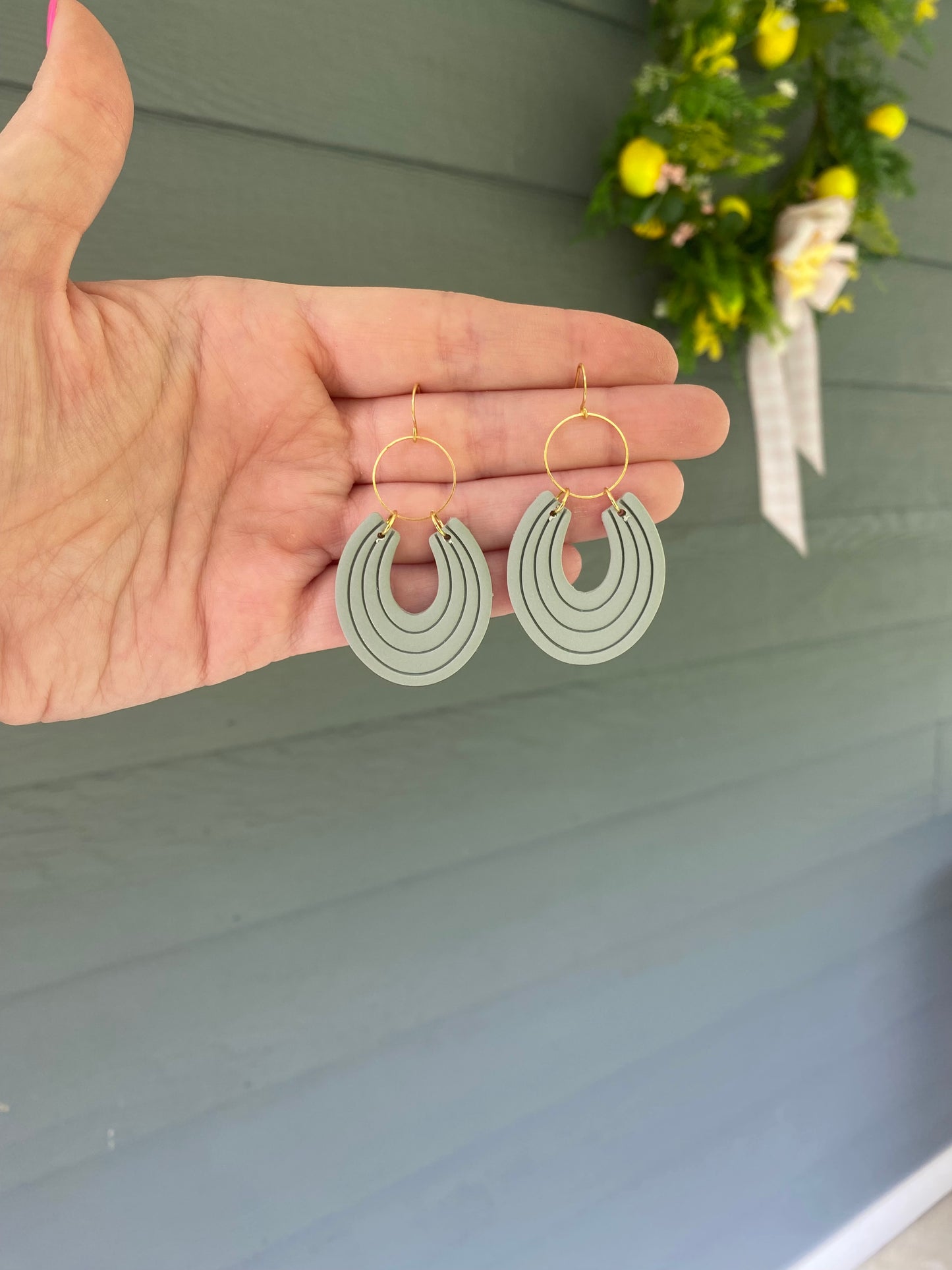 Sage Horseshoe Dangle