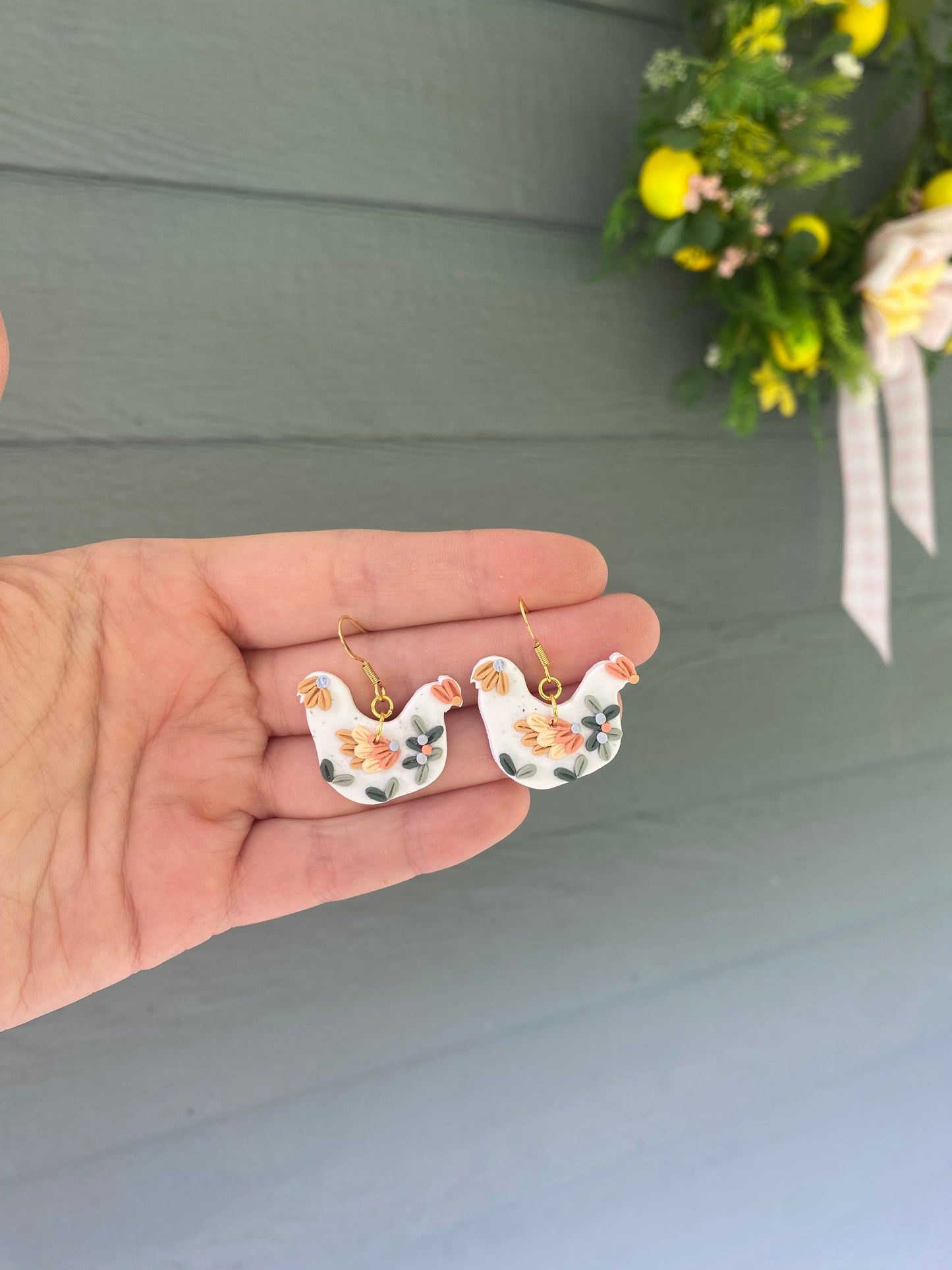 2D Floral Chickens
