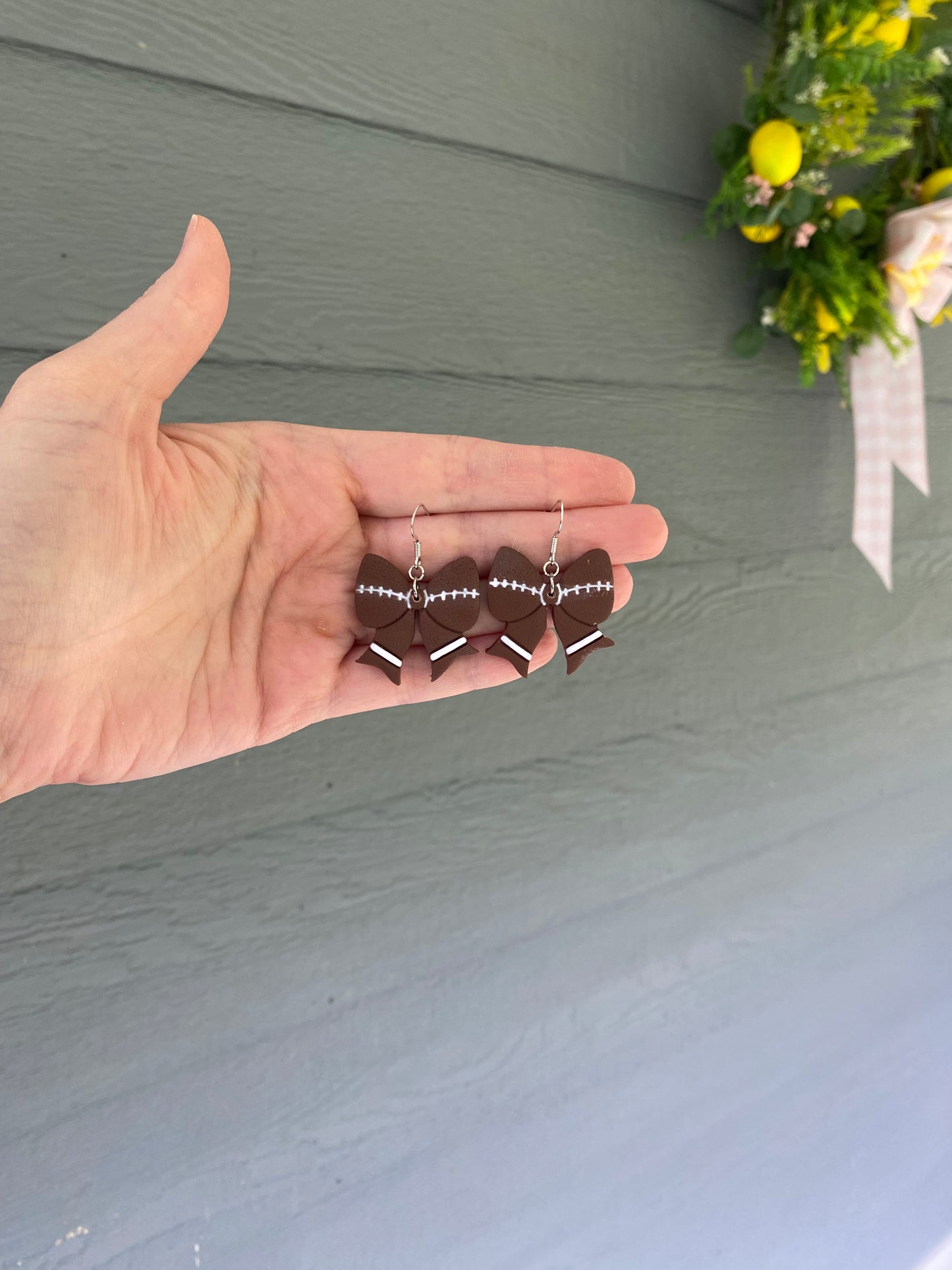 Football Bow Dangles