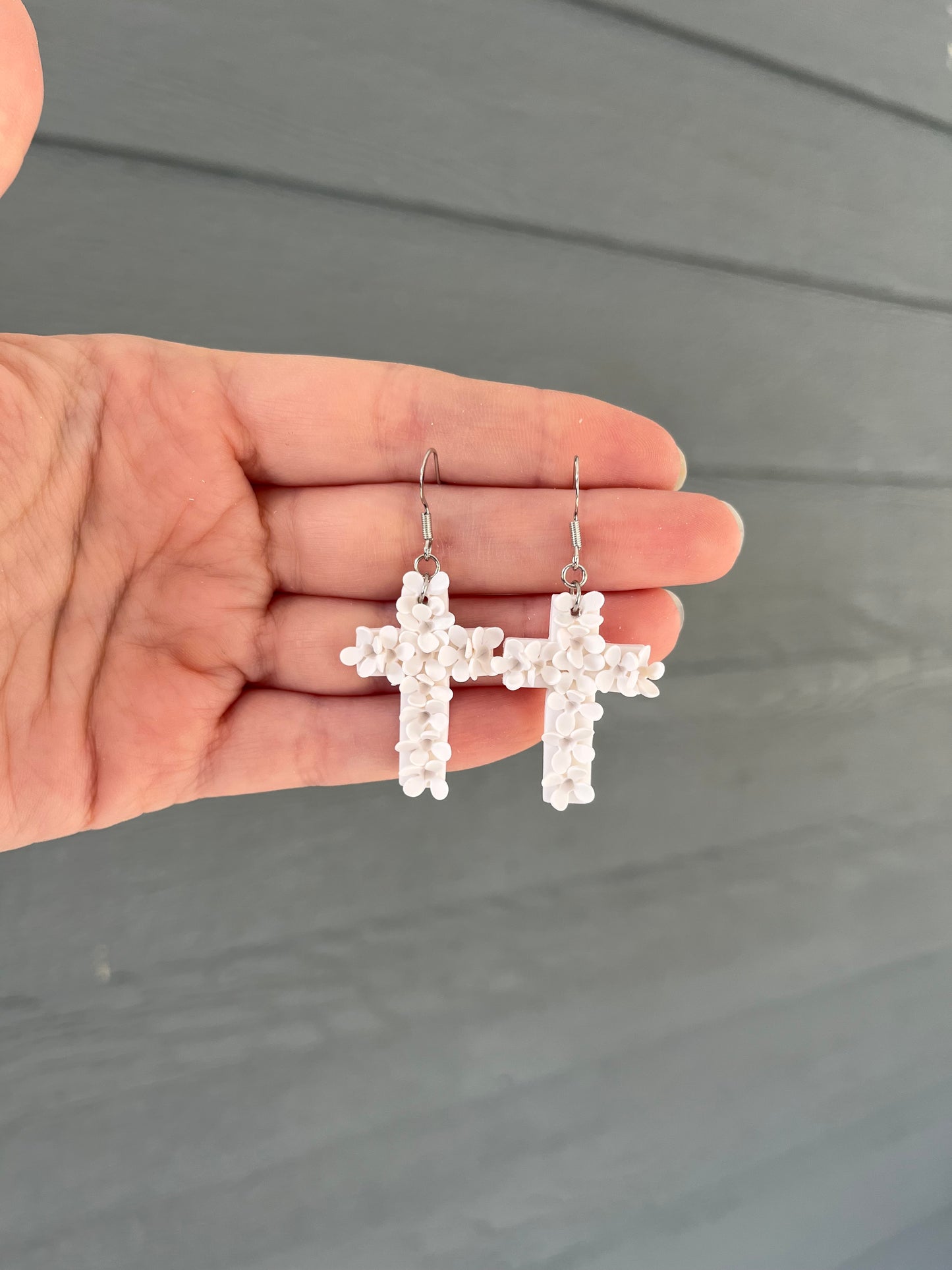 White Hydrangea Cross