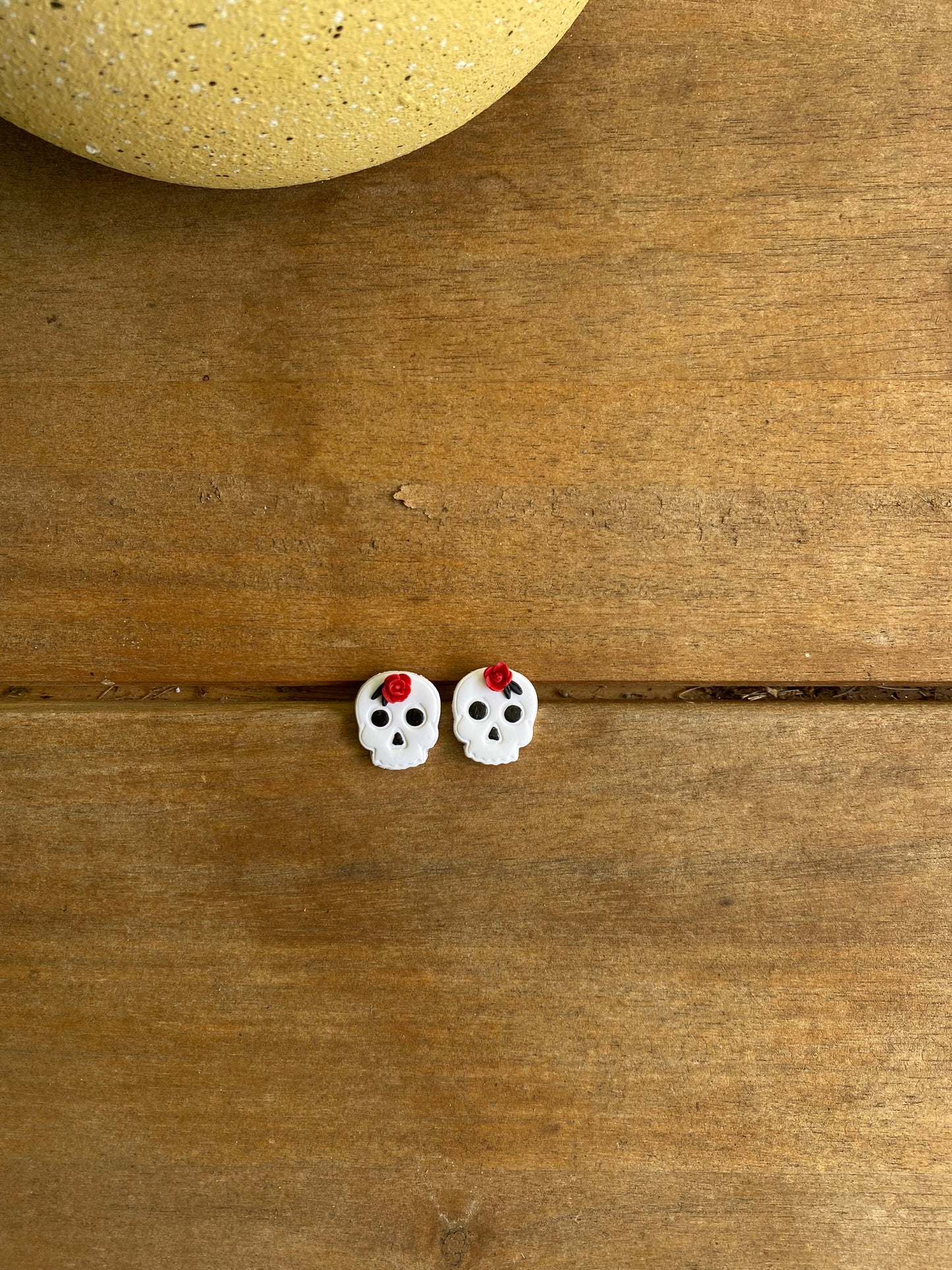Rose Skull Studs