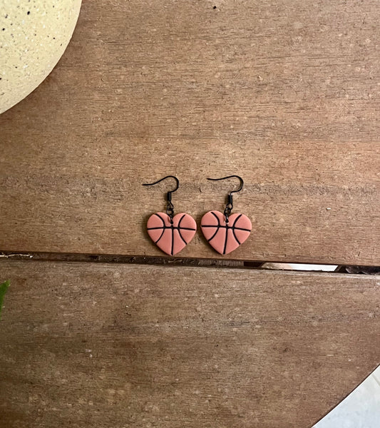 Basketball Heart Dangles