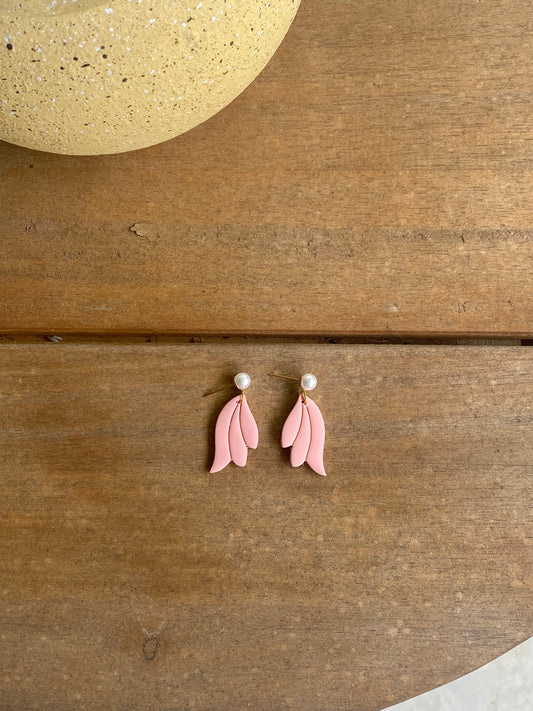 Peachy Pink Wing Studs
