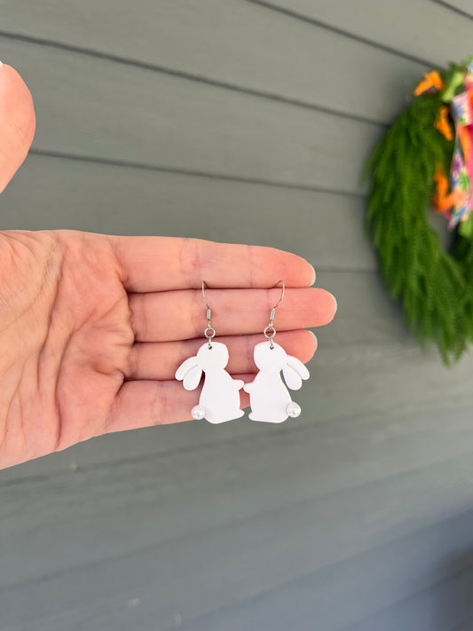 White Bunny Dangles