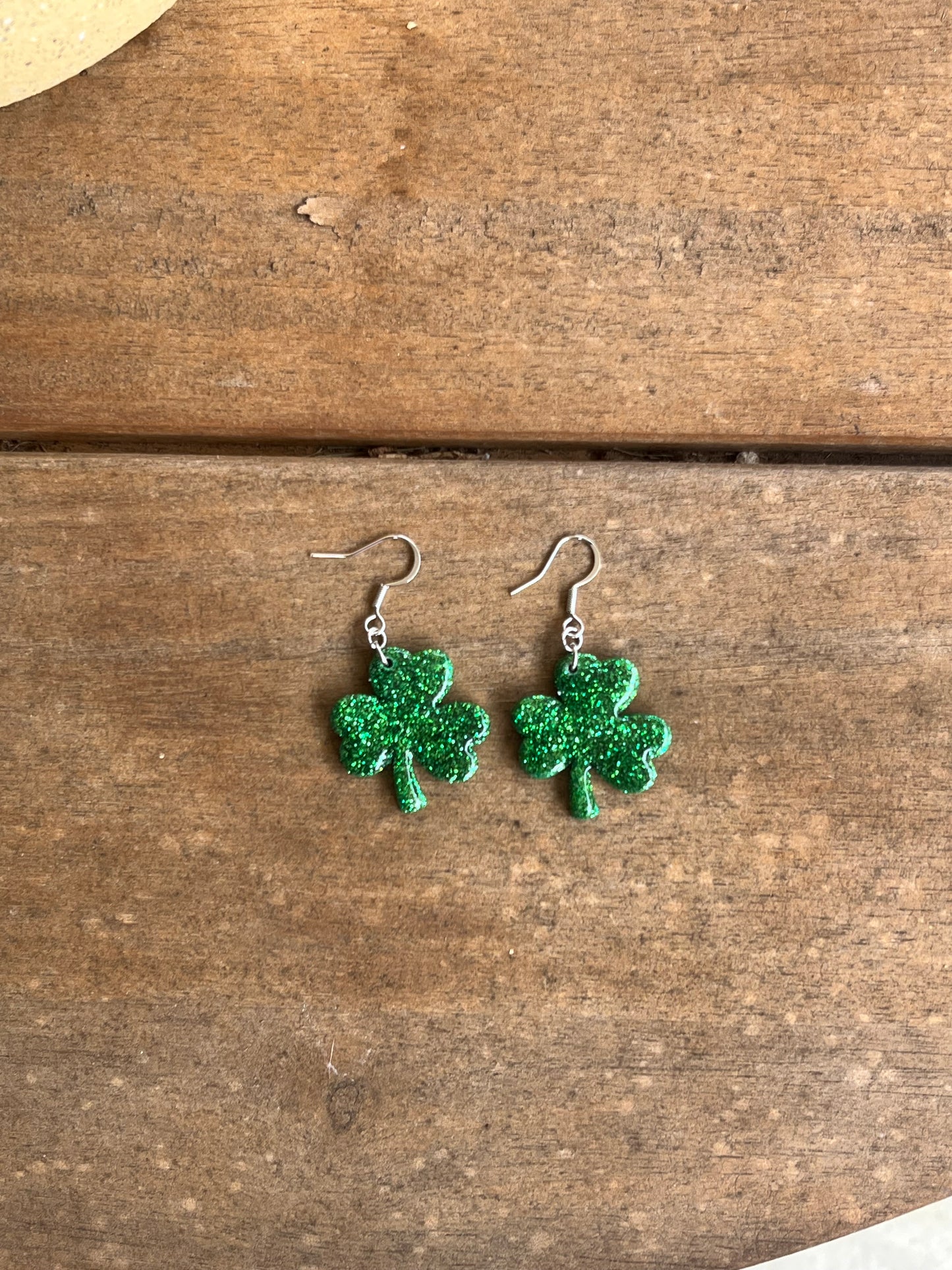 Glitter Shamrock Dangle