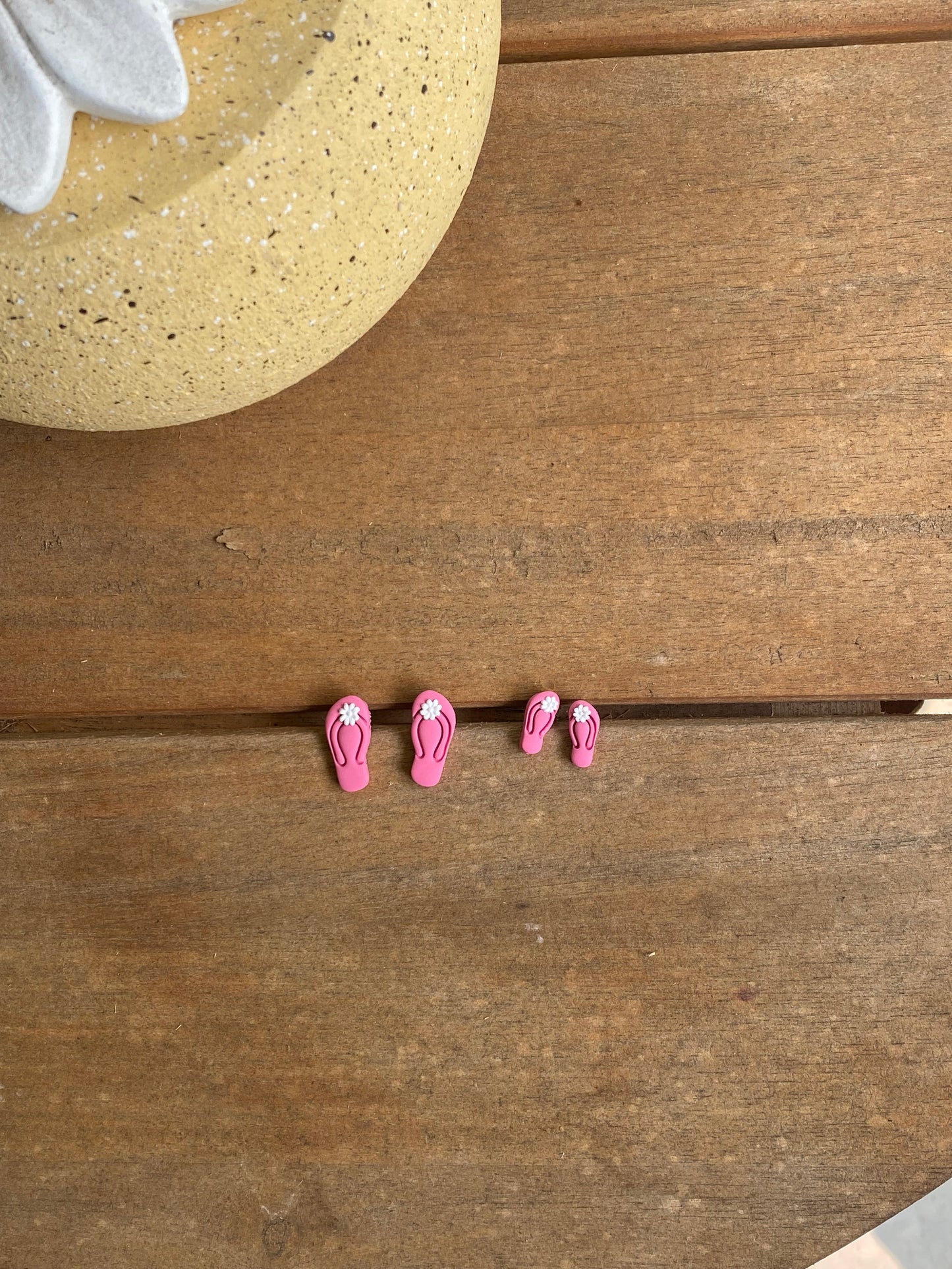 Pink Flip Flop Studs (2 Sizes)