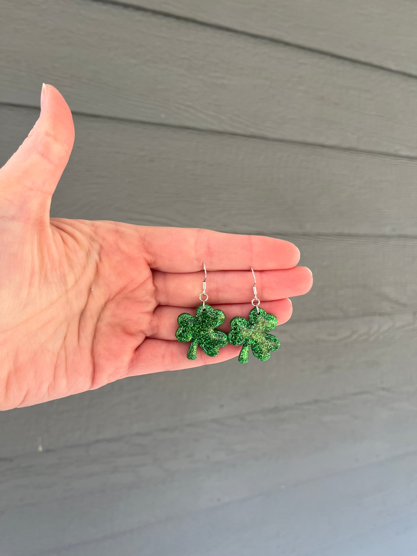 Glitter Shamrock Dangle