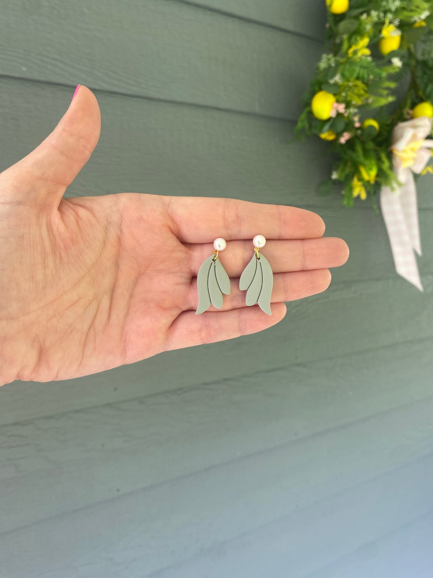 Sage Wing Studs