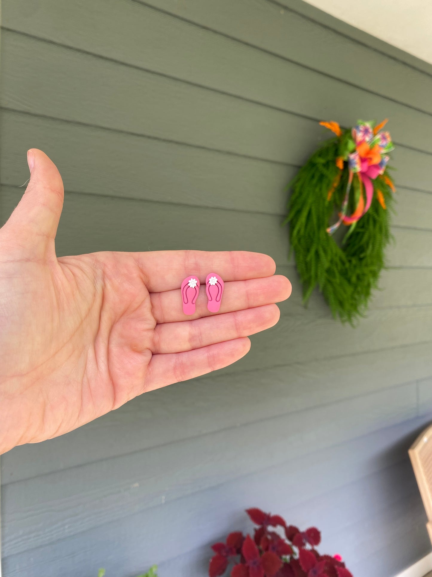 Pink Flip Flop Studs (2 Sizes)