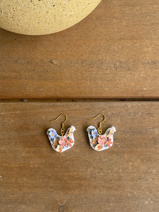 3D Floral Chickens