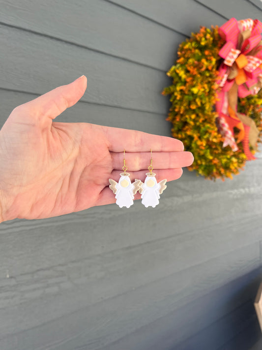 Angel Dangles (Metallic Gold or Silver Wings)