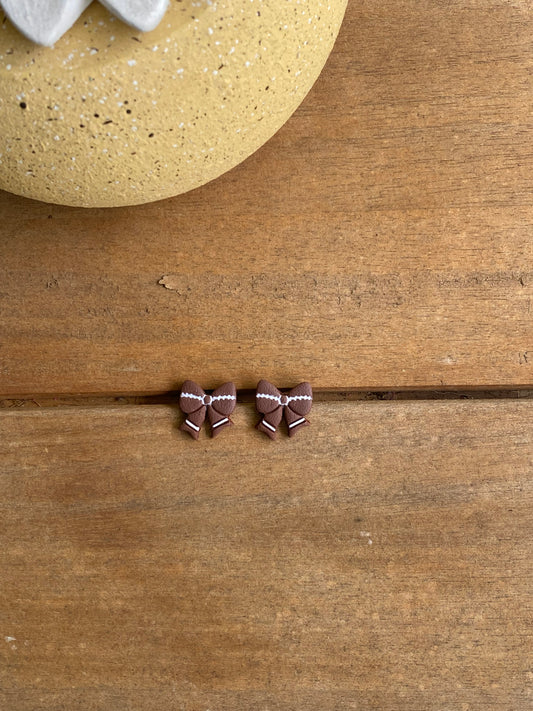 Football Bow Stud