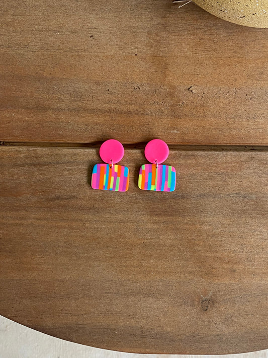 Neon Box Studs (multiple colors)