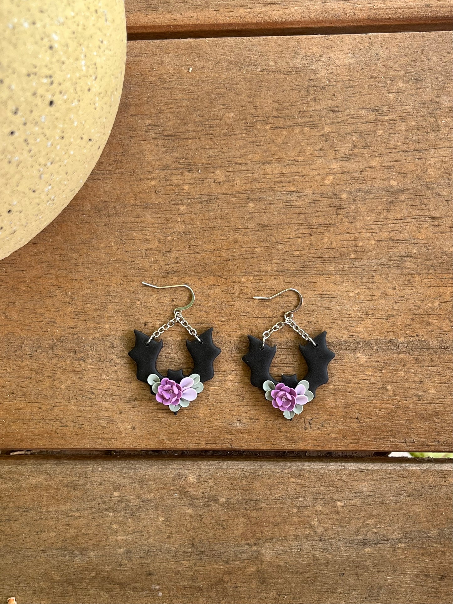 Floral Bat Dangles