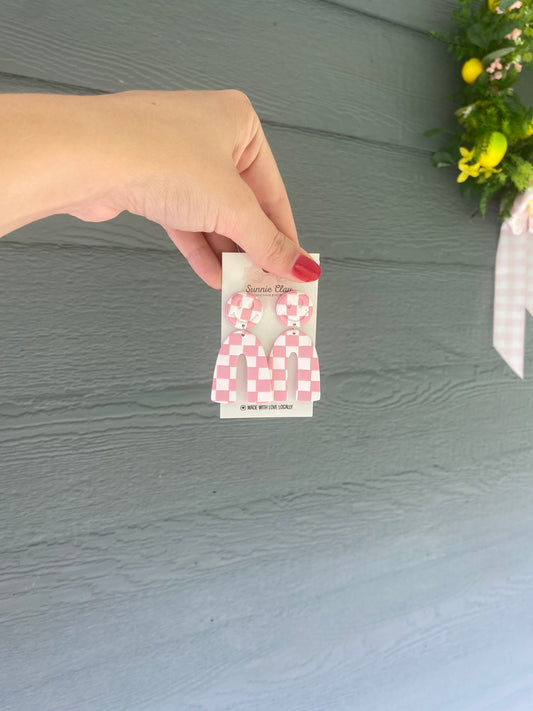 Pink Checkered Arches