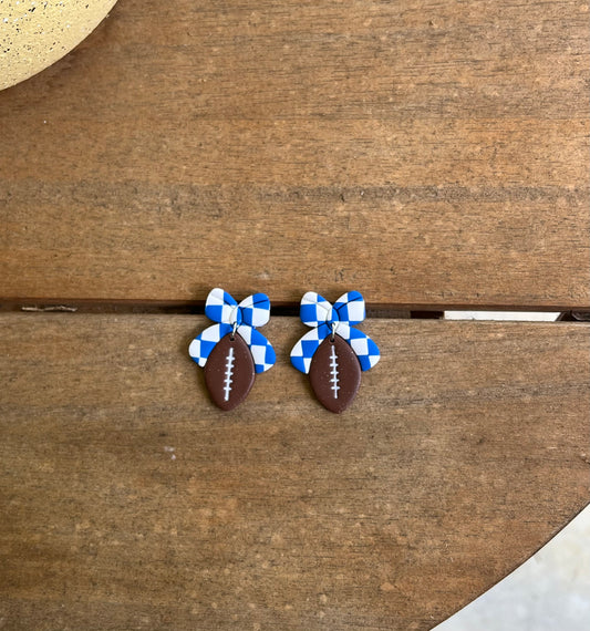 Checkered Bow Football