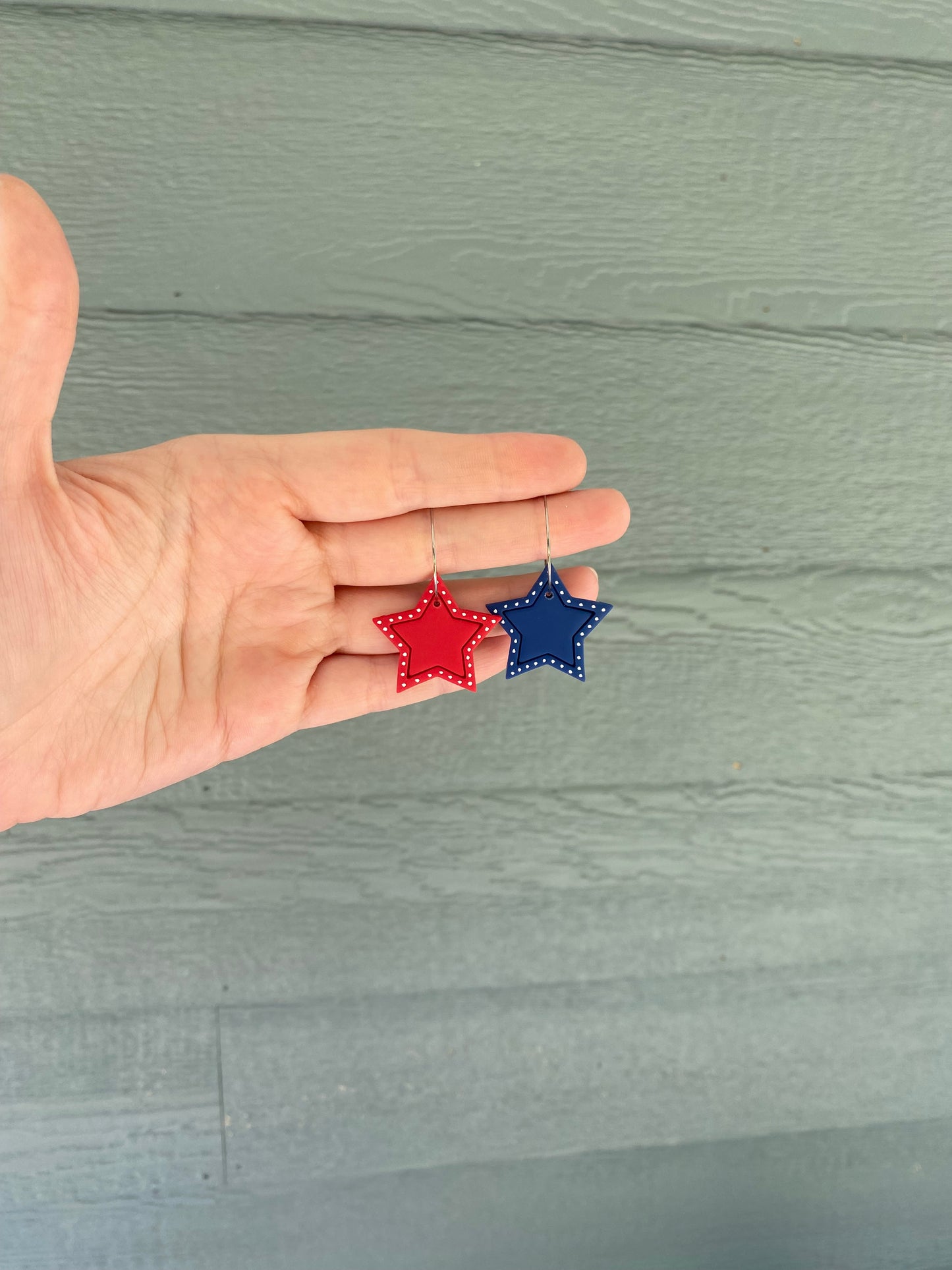 Red & Blue Star Hoops