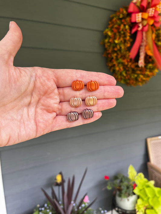 Chrome Pumpkin Studs (multiple colors)